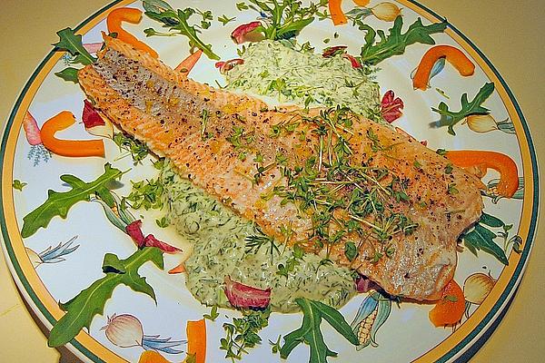 Salmon Trout on Herb Cream
