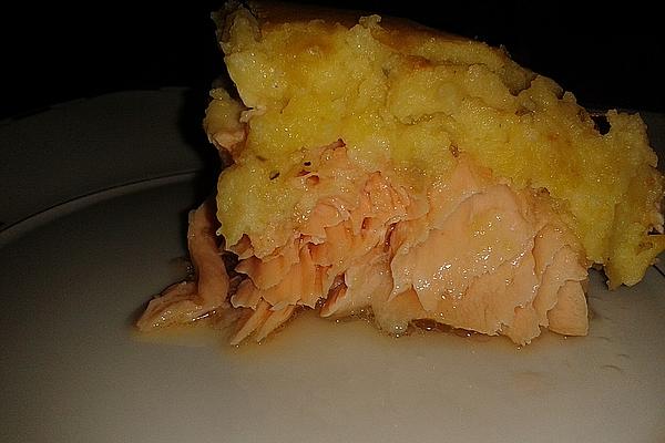 Salmon Under Potato Crust