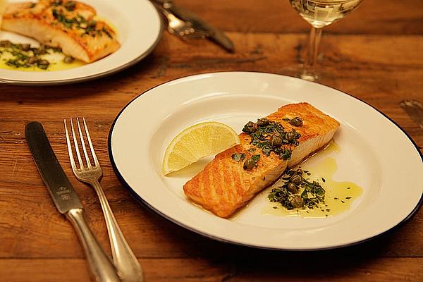 Salmon with Caper Butter