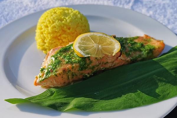 Salmon with Wild Garlic Butter