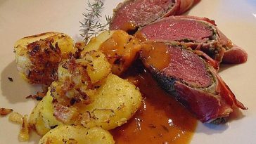 Leg Of Hare with Chestnuts and Duchess Potatoes