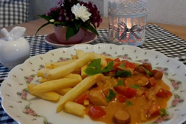 Sausage Goulash with French Fries