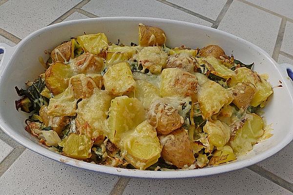 Savoy Cabbage Potato Bake with Nuts