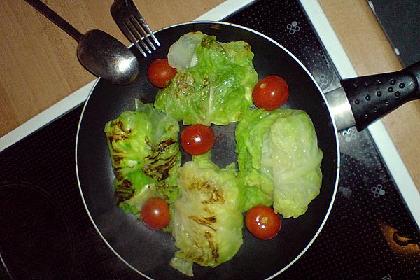Savoy Cabbage Rolls with Goat Cheese and Honey Filling