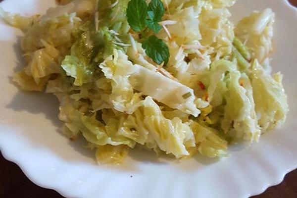 Savoy Cabbage with Herb Crème Fraiche