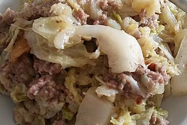 Savoy Cabbage with Mince