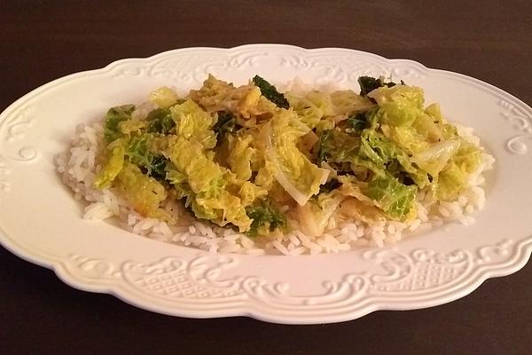 Savoy Cabbage with Nut Butter