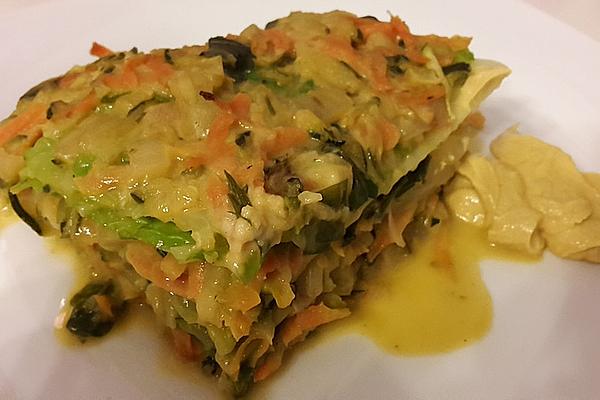 Savoy Lasagne with Carrots and Zucchini