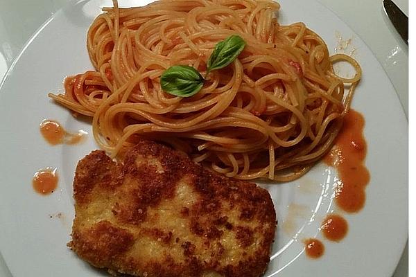 Schnitzel Milanese with Tasty Parmesan Note