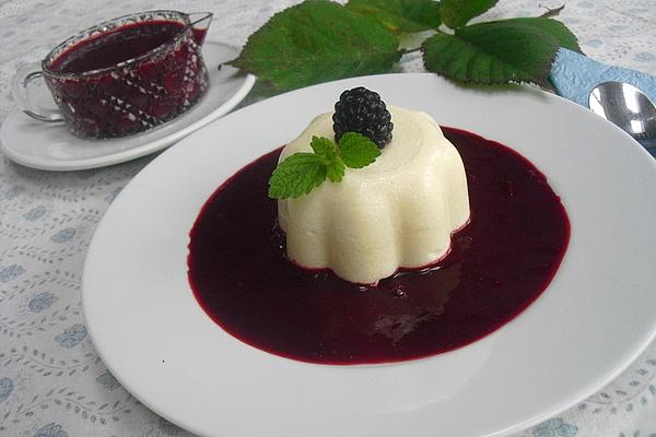 Semolina Porridge with Blackberry Sauce