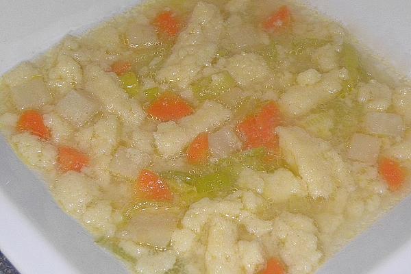 Semolina Spaetzle Soup