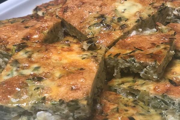 Sfougato – Greek Oven Omelette with Zucchini and Feta