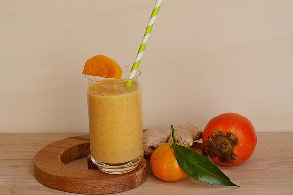 Sharon Fruit Smoothie with Tangerine and Banana