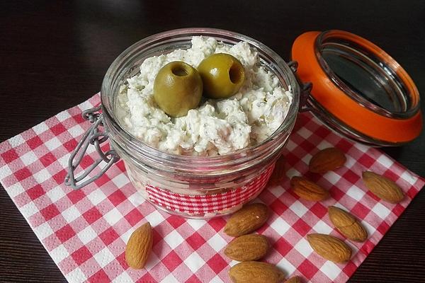 Sheep Cheese Cream with Almonds and Olives