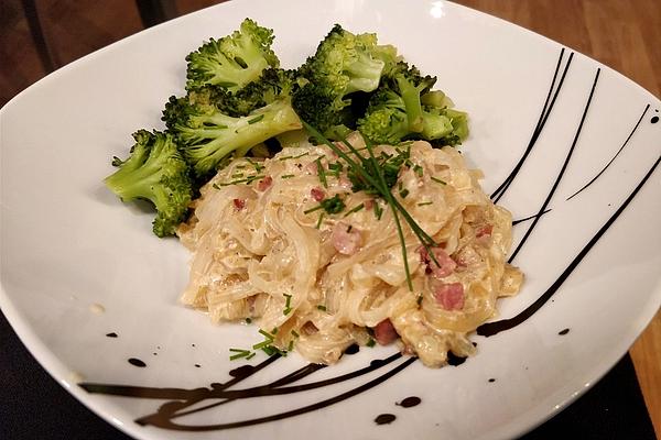 Shirataki Spaghetti Carbonara Style