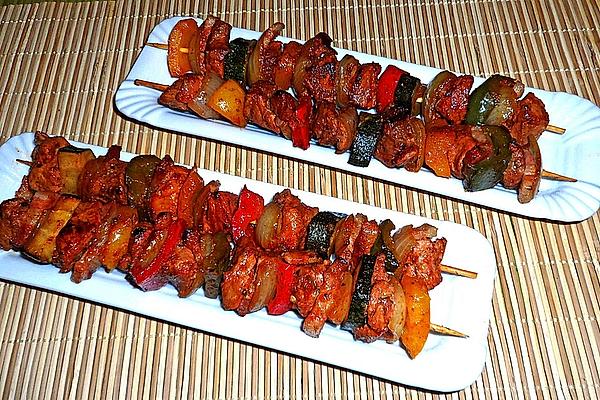 Shish Kebab Skewers with Marinated Meat