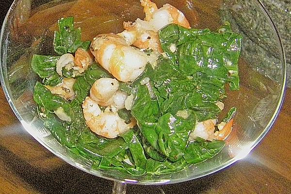 Shrimp Cocktail with Spinach