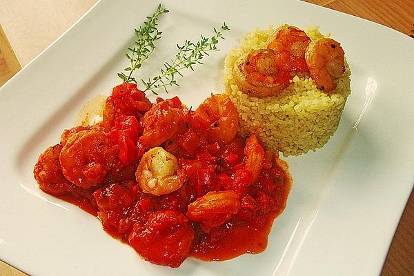 Shrimp Pan in Tomato Sauce