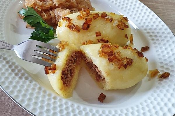 Silesian Potato Dumplings with Traditional Meat Filling
