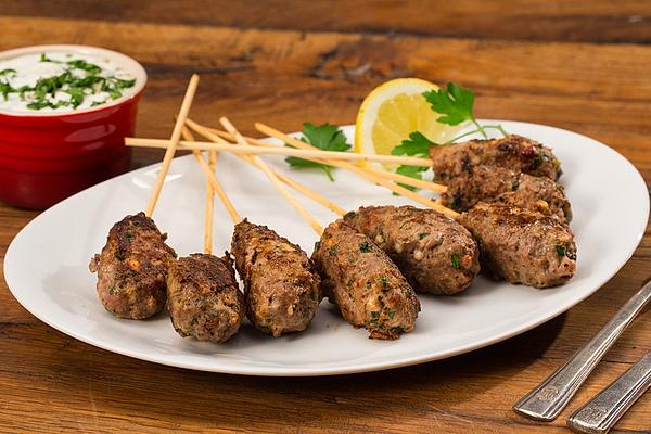 Skewers Of Ground Lamb and Sheep Cheese