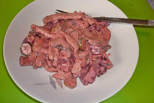 Sliced ​​meat with Beetroot