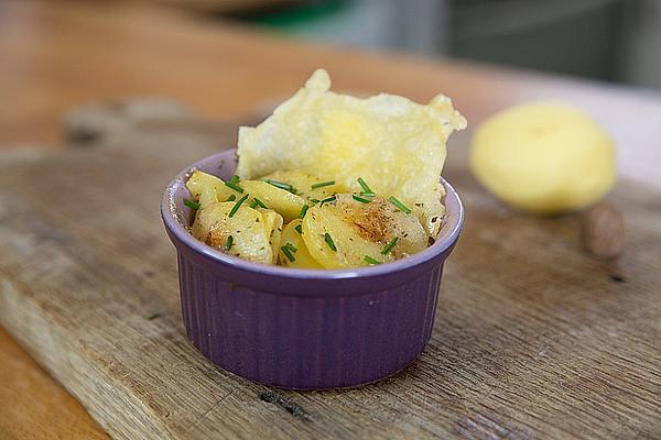 Small Potato Gratins with Cheese Chips