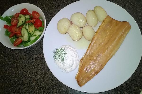 Smoked Trout with Horseradish Cream and Potatoes