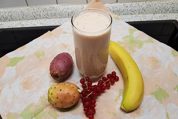 Smoothie with Yogurt and Prickly Pear