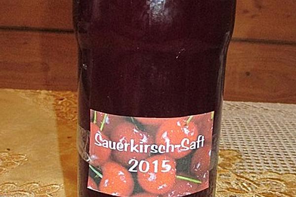 Sour Cherry Juice, Great-grandmother`s Style
