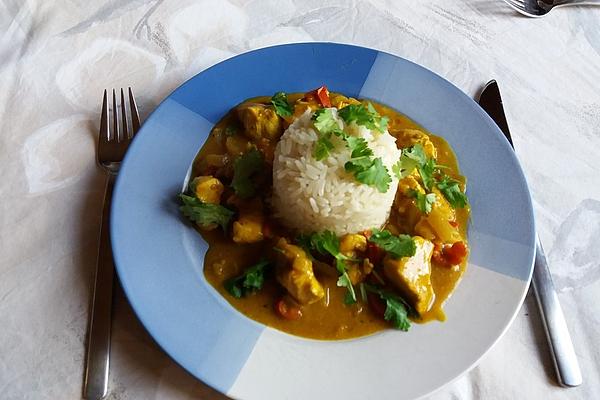 South Indian Chicken Curry with Chili and Coconut Flavor