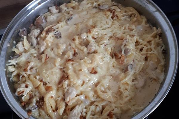 Spaetzle Pan with Mushrooms and Chicken Breast