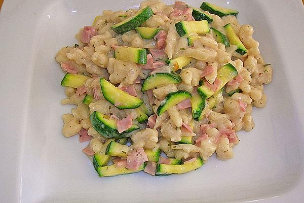 Spaetzle with Ham and Zucchini
