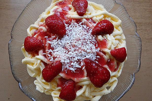 Spaghetti Dessert with Fresh Strawberries
