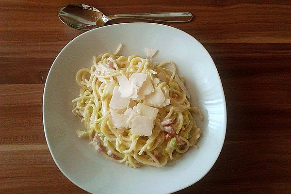 Spaghetti Leek – Carbonara