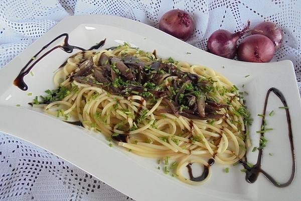 Spaghetti with Balsamic Onions