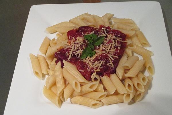 Spaghetti with Bean – Bacon – Sauce