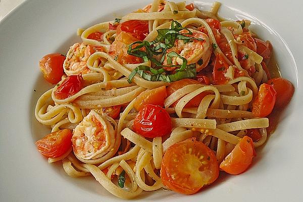 Spaghetti with Chili Prawns