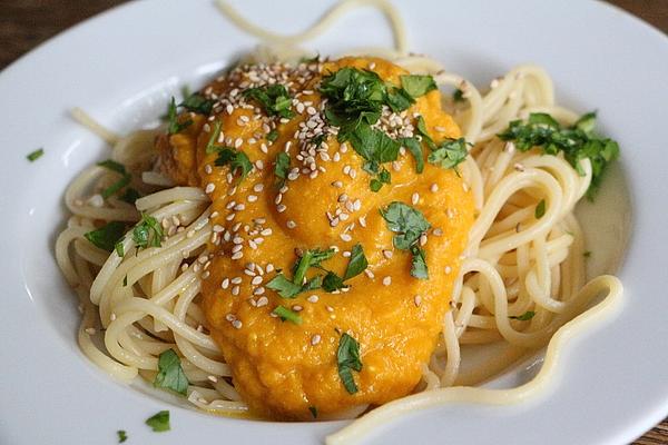 Spaghetti with Creamy Carrot Sauce