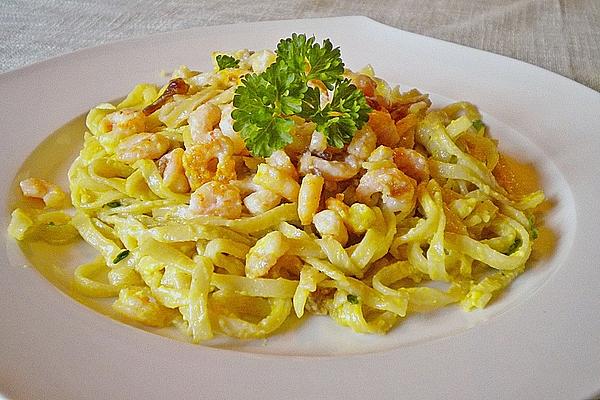 Spaghetti with Curry – Shrimp – Cream