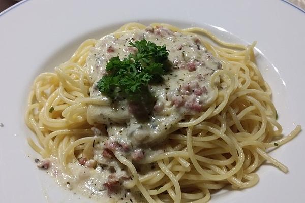 Spaghetti with Gorgonzola – Garlic – Sauce