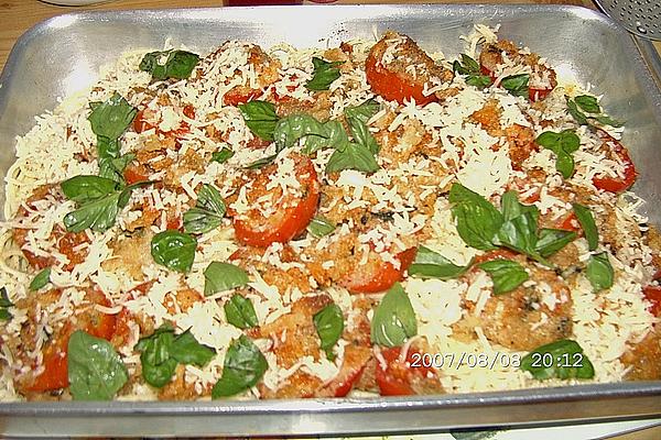 Spaghetti with Gratinated Tomatoes