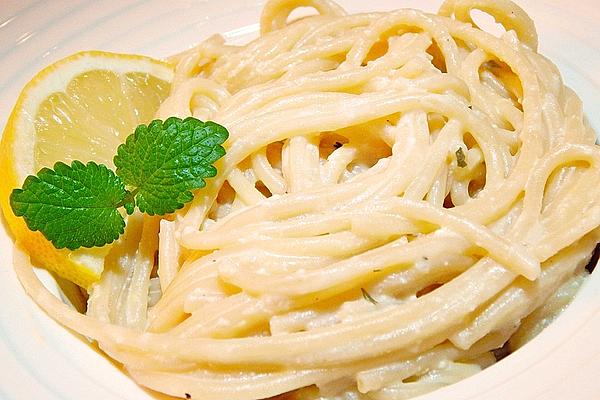 Spaghetti with Lemon and Mascarpone Sauce