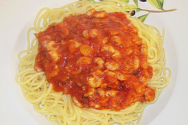 Spaghetti with North Sea Shrimps (Garnet)