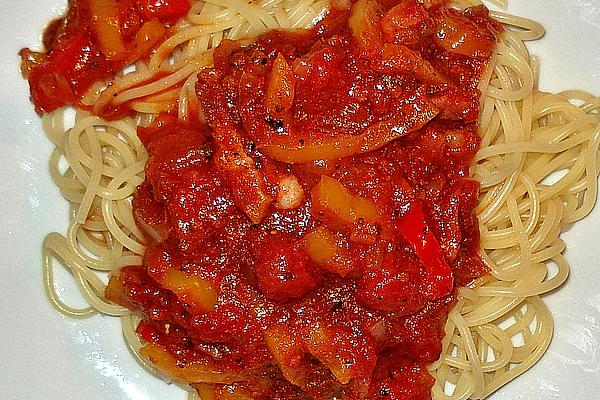 Spaghetti with Paprika Tomato Sauce