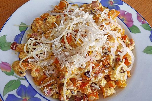 Spaghetti with Pumpkin Carbonara