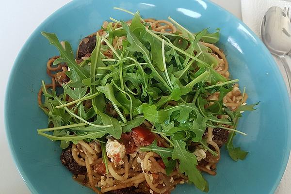 Spaghetti with Rocket and Sheep Cheese