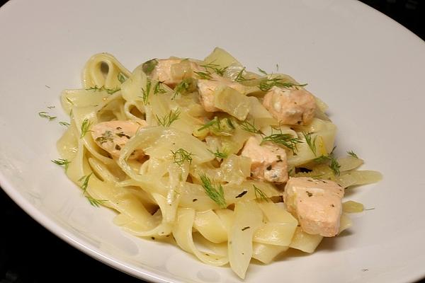 Spaghetti with Salmon and Fennel