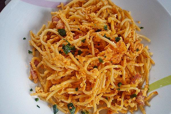 Spaghetti with Scrambled Eggs