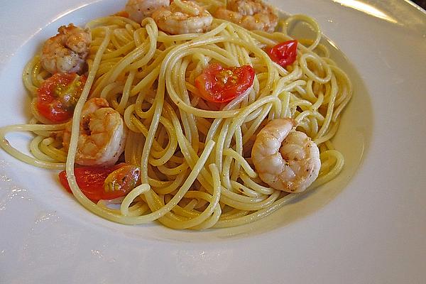 Spaghetti with Shrimps in Lemon – Olive Oil