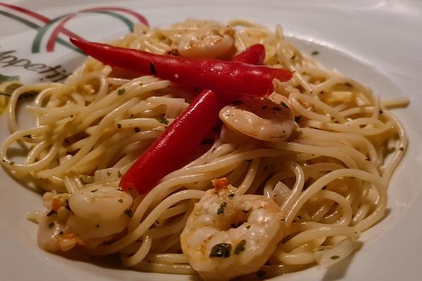 Spaghetti with Spicy Shrimp Cream Sauce